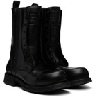Balenciaga Black Truck Laceup Boots