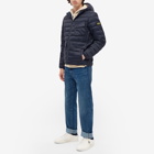 Barbour Men's International Ouston Hooded Quilt Jacket in Navy