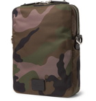 Valentino - Valentino Garavani Leather-Trimmed Camouflage-Print Canvas Messenger Bag - Army green