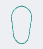 Sydney Evan 14kt gold beaded necklace with turquoise and diamonds