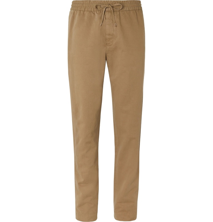 Photo: Mr P. - Slim-Fit Cotton-Twill Drawstring Trousers - Brown