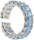 Hatton Labs SSENSE Exclusive Silver & Blue Eternity Ear Cuff