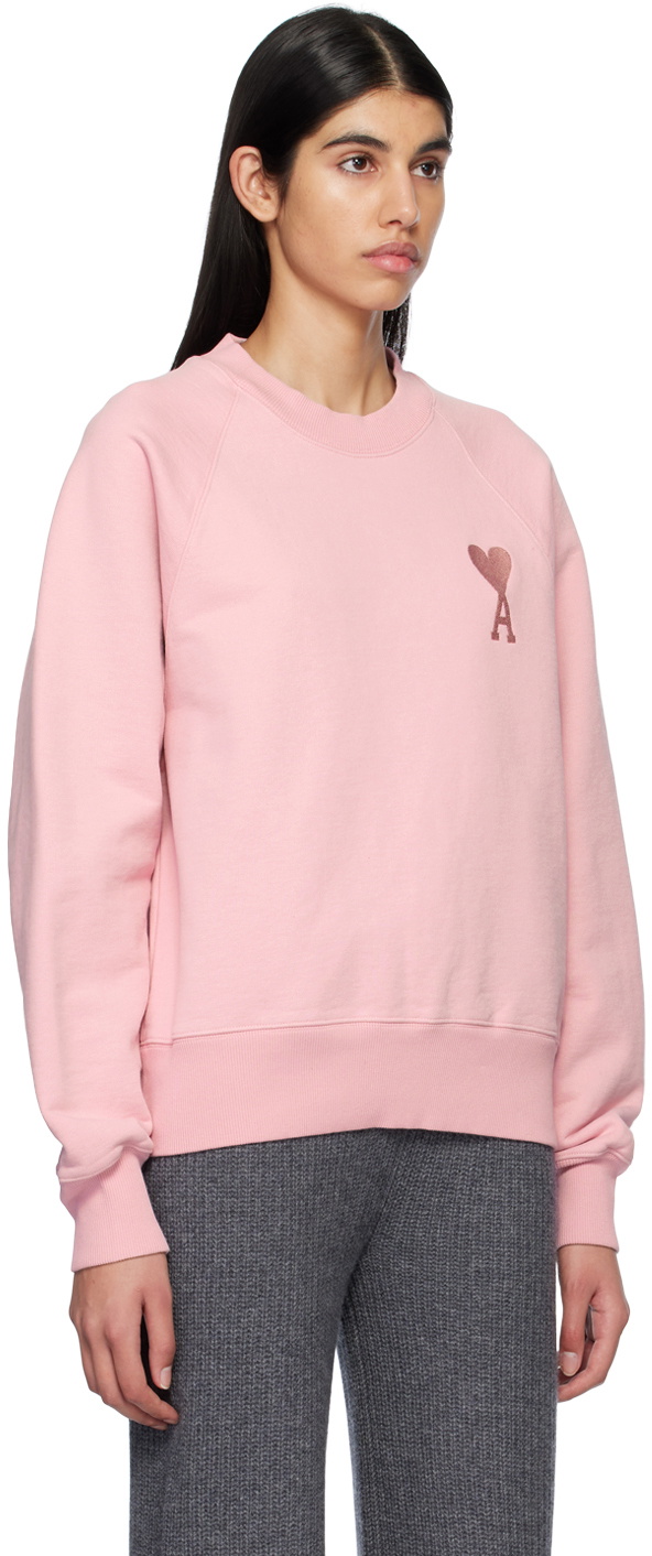 AMI Paris Pink Ami De Coeur Sweatshirt