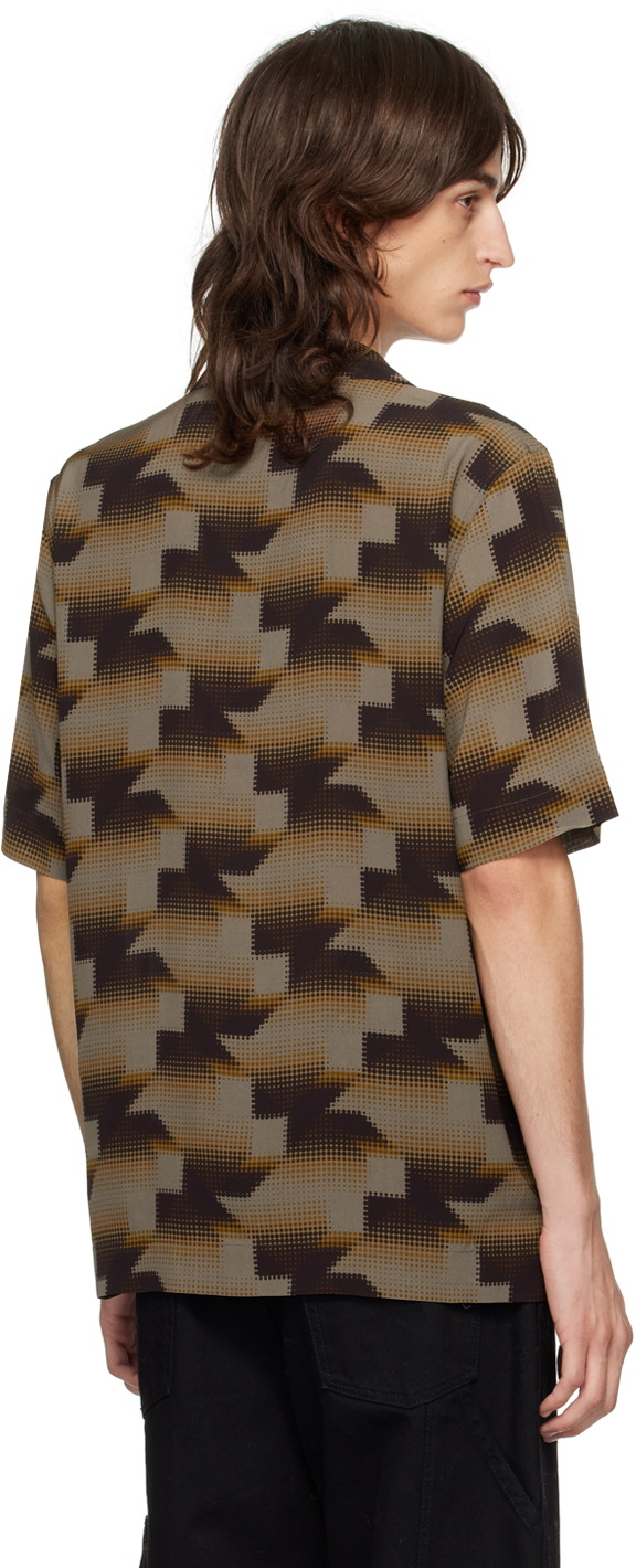 Dries Van Noten Brown Pixel Chain Shirt Dries Van Noten