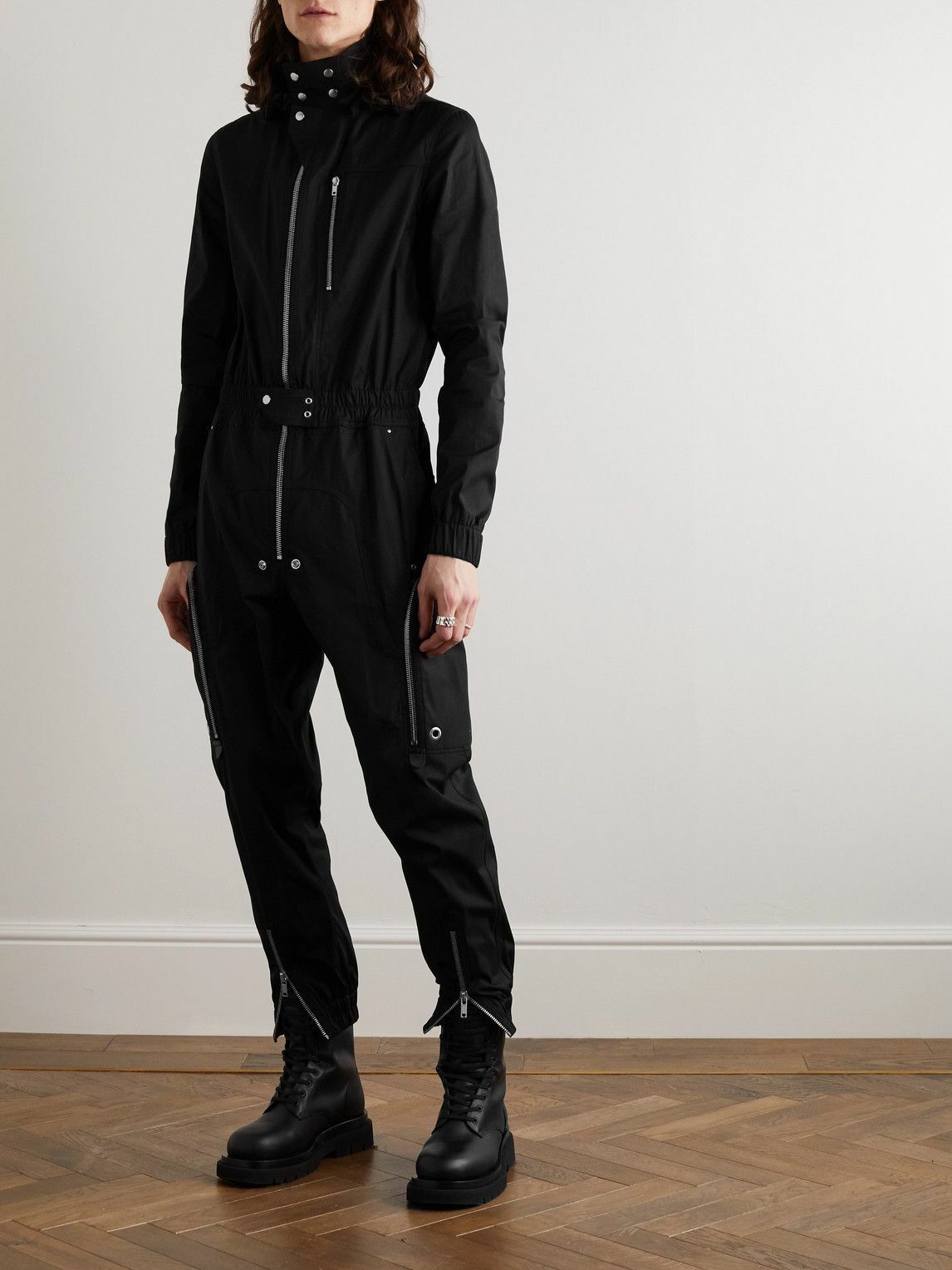 Rick Owens - Bauhaus Cotton-Blend Jumpsuit - Black Rick Owens