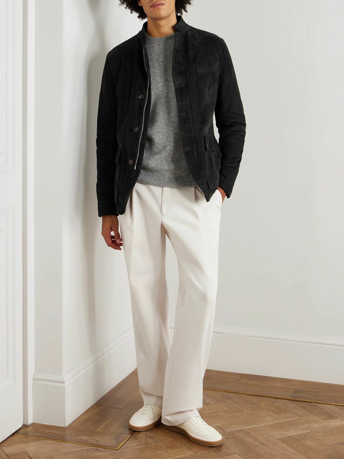 Thom Sweeney - Brushed Cashmere-Blend Sweater - Gray