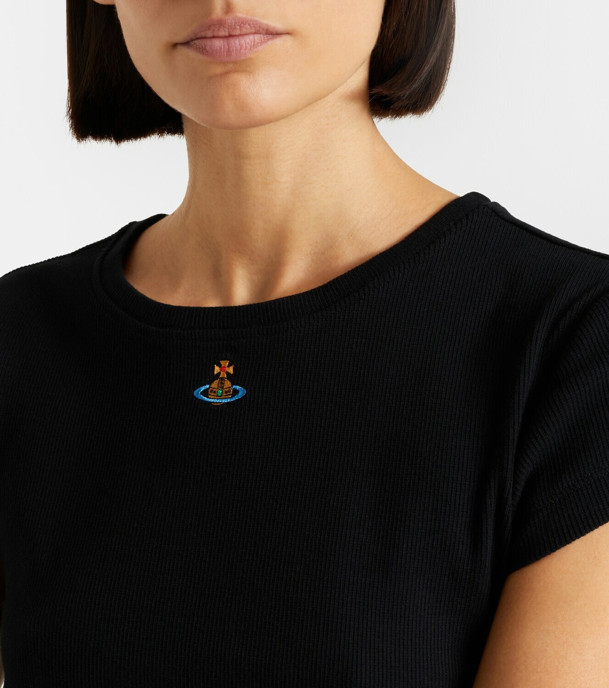 Vivienne Westwood Peru cropped cotton-blend jersey T-shirt
