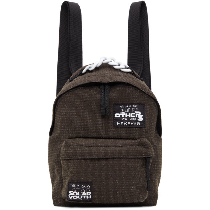 Photo: Raf Simons Brown Eastpak Edition Mini Patches Backpack