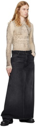 Jean Paul Gaultier Black 'The Denim Pant Skirt' Jeans