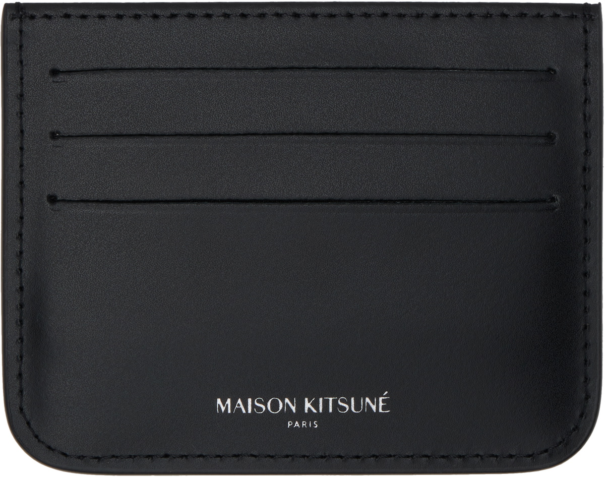 Maison Kitsuné Black Fox Head Card Holder