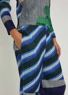 Pleats Please Issey Miyake City College Printed Woven Pleated Trousers Grey