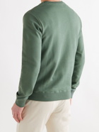A.P.C. - Logo-Print Cotton-Jersey Sweatshirt - Green