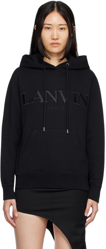 Photo: Lanvin Black Embroidered Hoodie