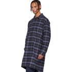 House of the Very Islands Blue Check X-Long Shirt