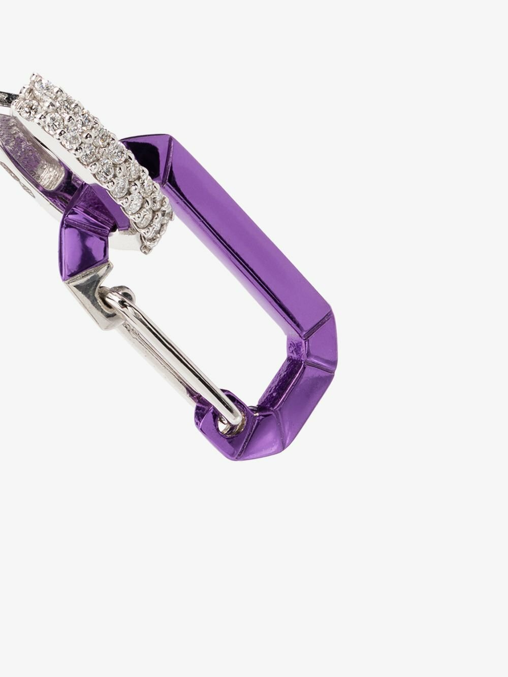 EÉRA 18K White Gold And Purple Chiara Small Diamond Earring