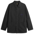 Needles Men's Reversed Sateen Coverall Jacket in Black
