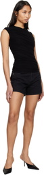 AGOLDE Black Ester Twist Tank Top