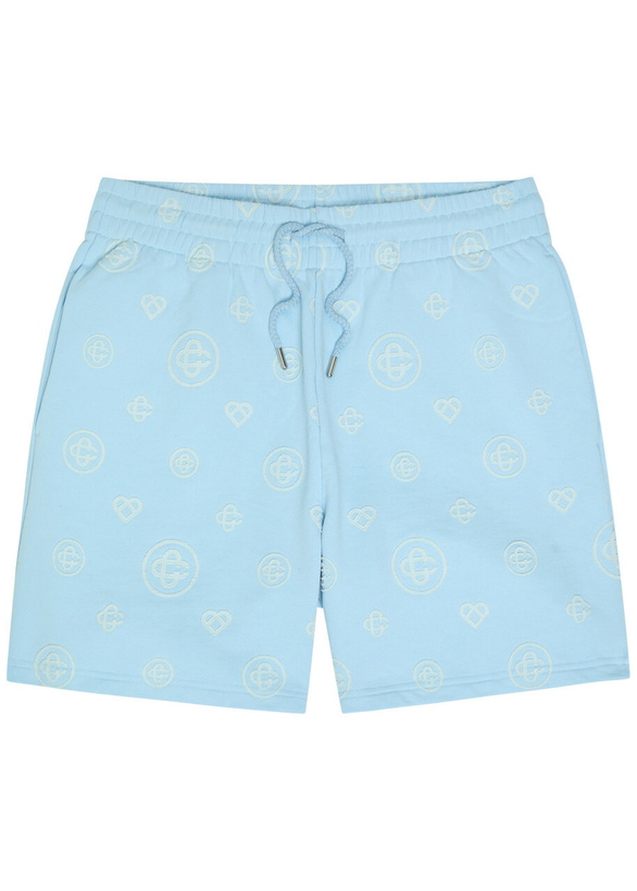Photo: Casablanca Logo-monogrammed Cotton Shorts Light Blue