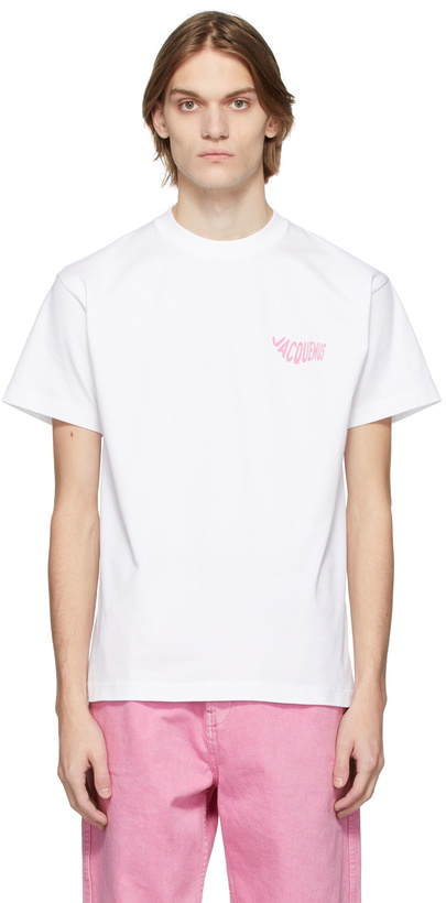 Photo: Jacquemus White 'Le T-Shirt Vague' T-Shirt