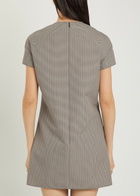 Courrèges Heritage Houndstooth Wool-blend Mini Dress Black