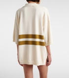 The Attico Striped oversized cotton polo shirt