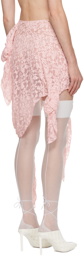 Yuhan Wang Pink Knot Midi Skirt