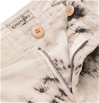 KAPITAL - Ashbury Wide-Leg Tie-Dyed Cotton-Corduroy Trousers - Neutrals