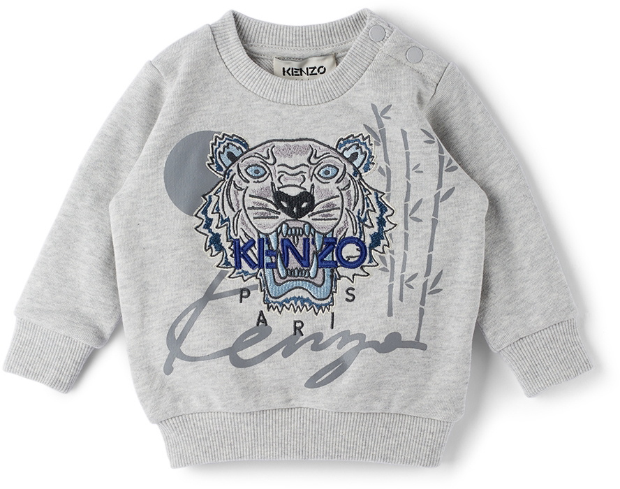 Vochtigheid weten Voorzichtig Kenzo Baby Grey Tiger Sweatshirt Kenzo