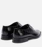 Victoria Beckham Croc-effect leather Derby shoes