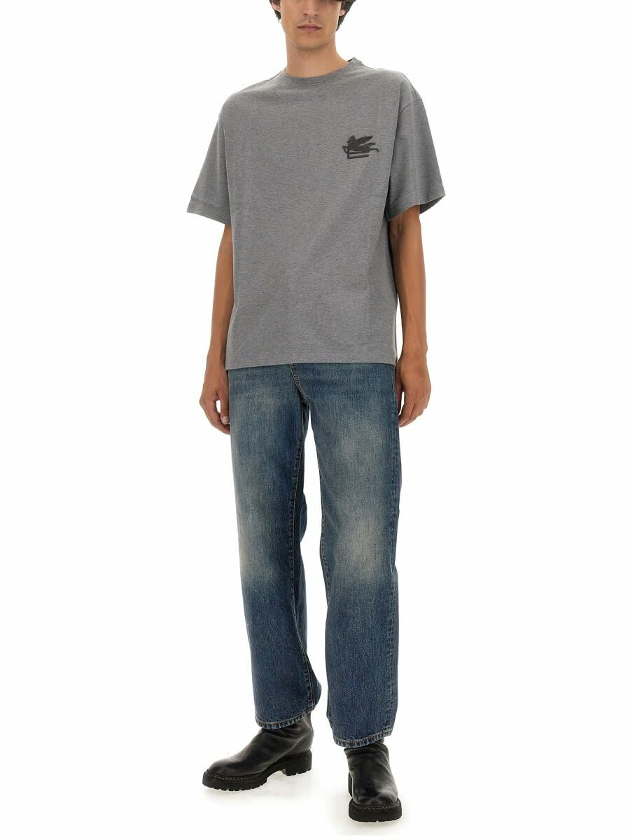 Tシャツ・カットソー Etro T-Shirt With Pegasus Embroidery T-SHIRT WITH PEGASO EMBROIDERY | T-shirt and Sweatshirts | ETRO