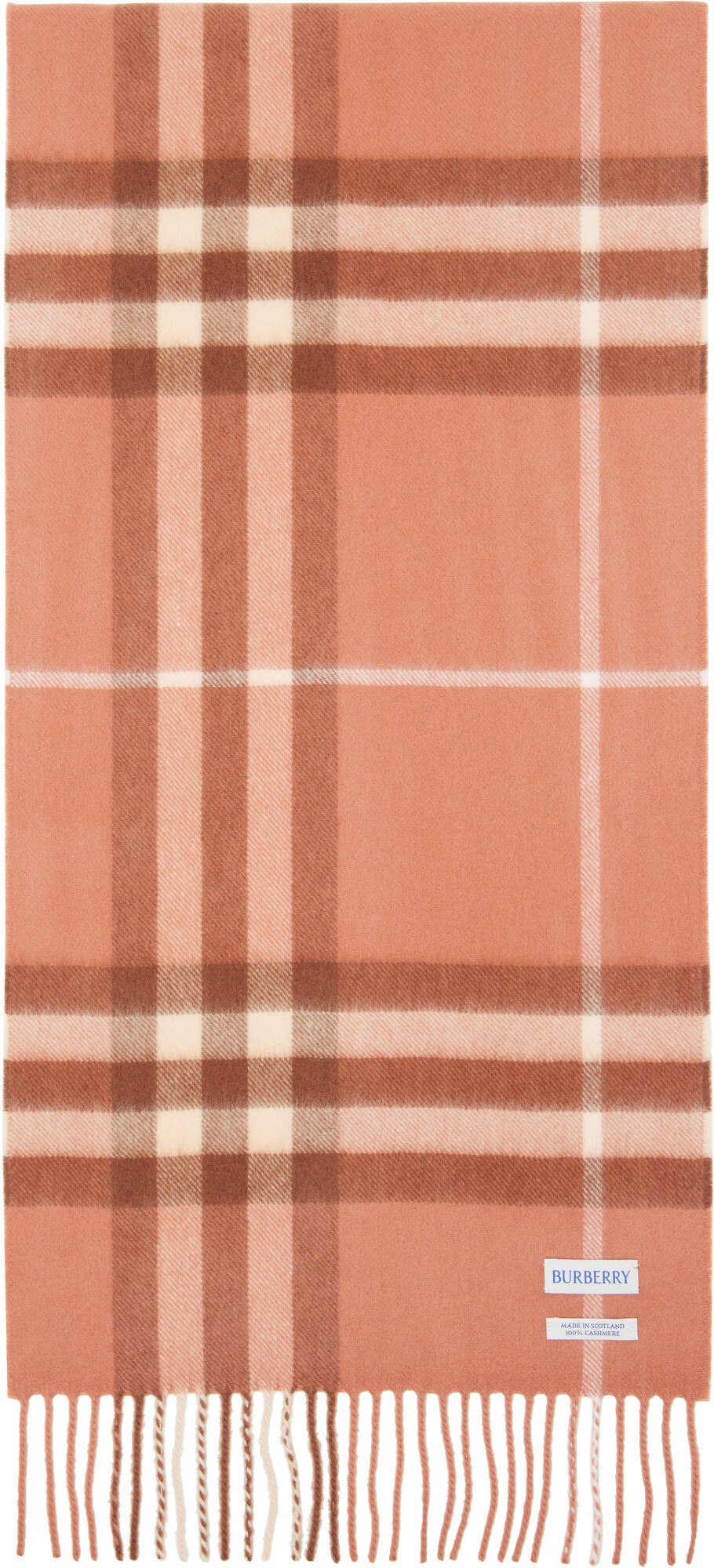 Burberry Pink Check Cashmere Scarf