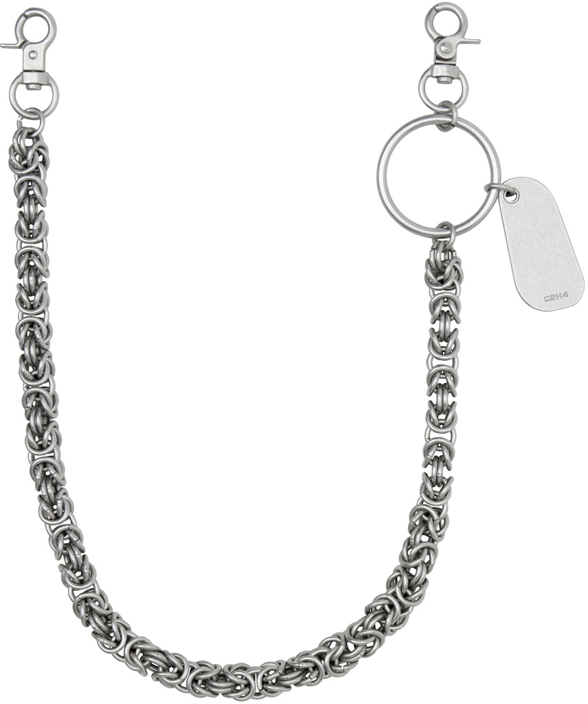 C2H4 Silver Basics Pants Keychain