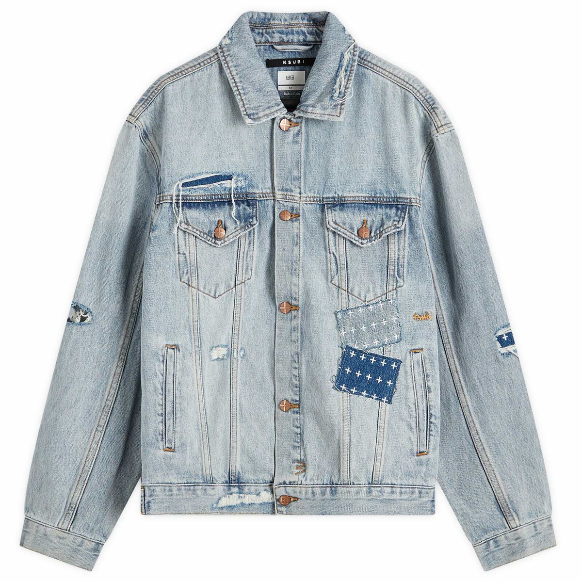 Ksubi Blue Oh G Acid Trip Trash Denim Jacket Ksubi Ksubi Blue Oh G Acid Trip Trash Denim Jacket Ksubi