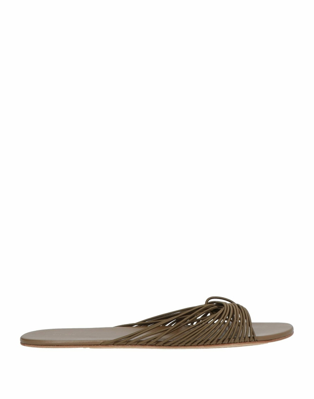 Photo: The Row Womens Thong sandal in Military green