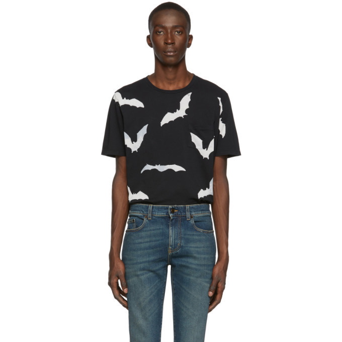 Photo: Saint Laurent Black Bat Print T-Shirt