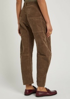 Nili Lotan Shon Barrel-leg Corduroy Trousers Brown