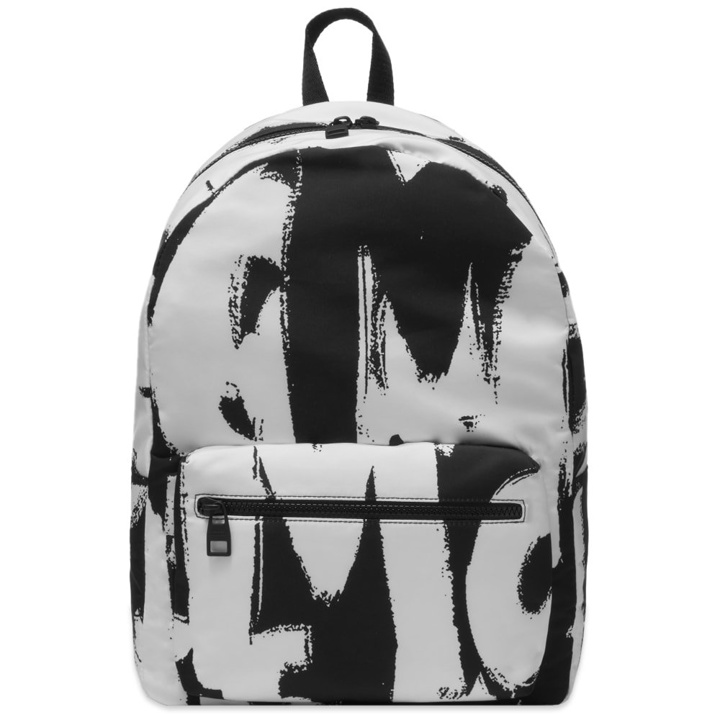 Photo: Alexander McQueen All Over Graffiti Logo Backpack