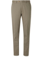 CARUSO - Slim-Fit Stretch-Cotton Suit Trousers - Green