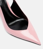 The Attico Cheope patent leather slingback wedges