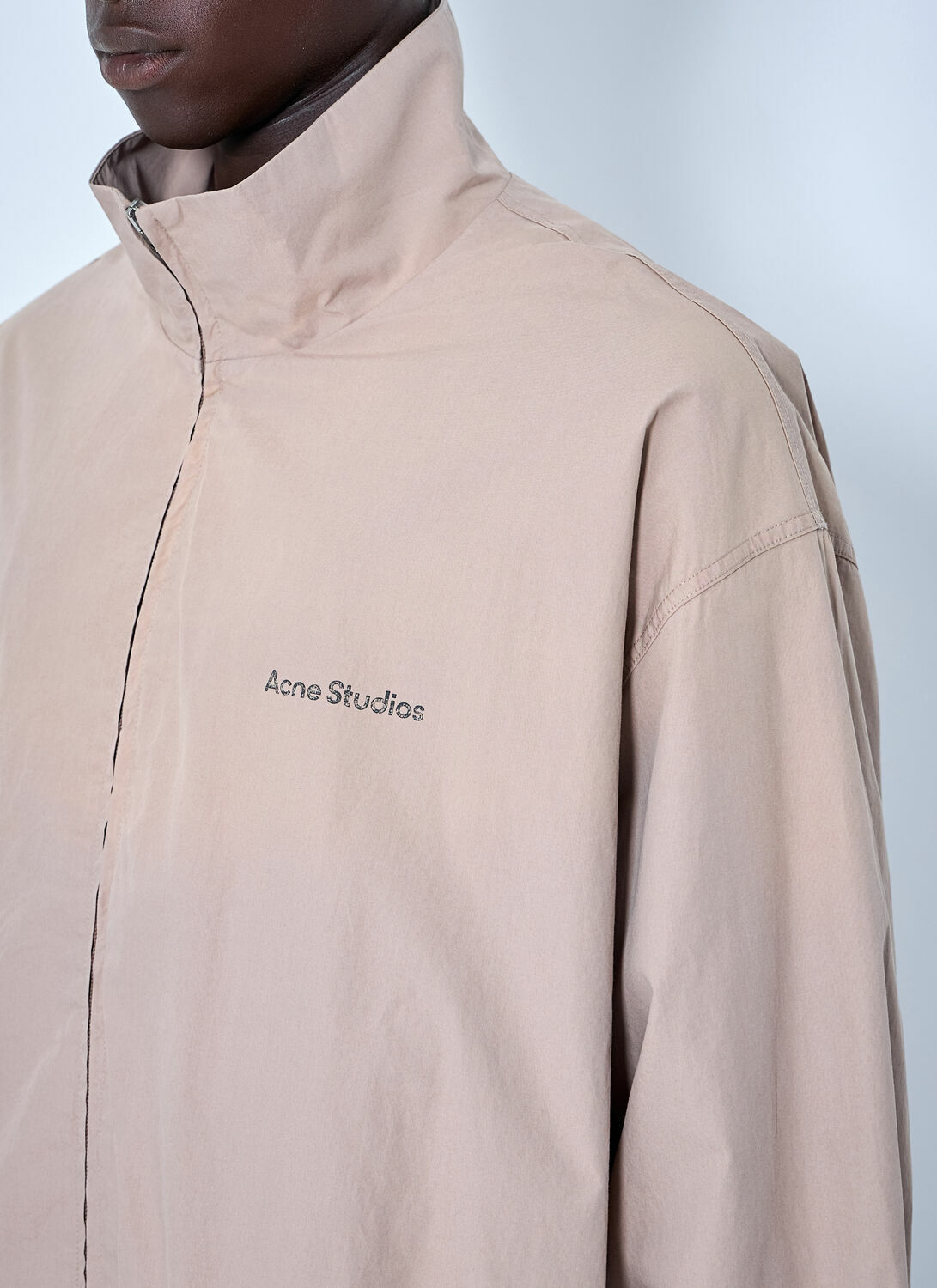 Acne Studios Logo Printed Zip-Up Jacket