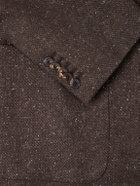 UMIT BENAN - Norman Flecked Cashmere and Silk-Blend Blazer - Brown