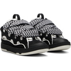 Lanvin Black & White Bicolor Curb Sneakers