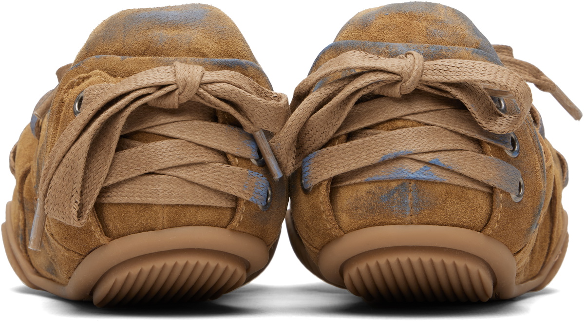 Acne Studios Brown & Blue Lace-up Suede Sneakers