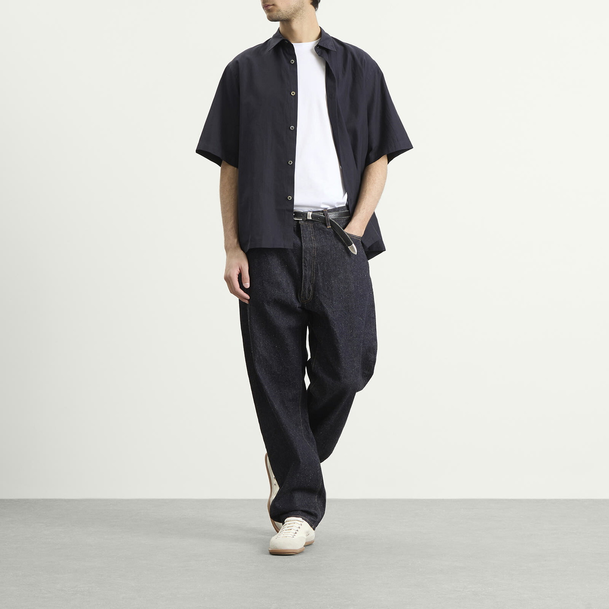 Kaptain Sunshine Men's Plain Short Sleeve Shirt in Navy