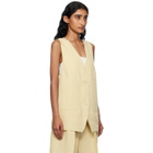The Frankie Shop Beige Melrose Linen Vest