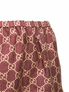 GUCCI - Logo Print Silk Twill Shorts