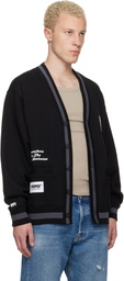 AAPE by A Bathing Ape Black 'AAPER' Button Down Cardigan