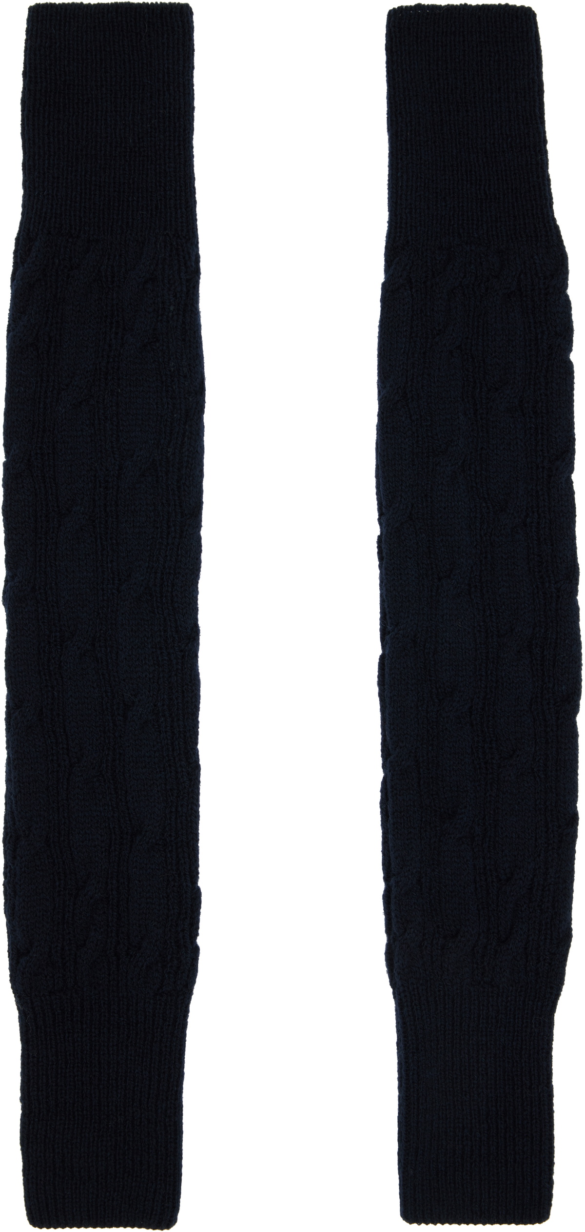 Dries Van Noten Black Wool Arm Warmers