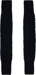 Dries Van Noten Black Wool Arm Warmers