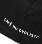 Cafe du Cycliste - Polka-Dot Twill Cycling Cap - Black